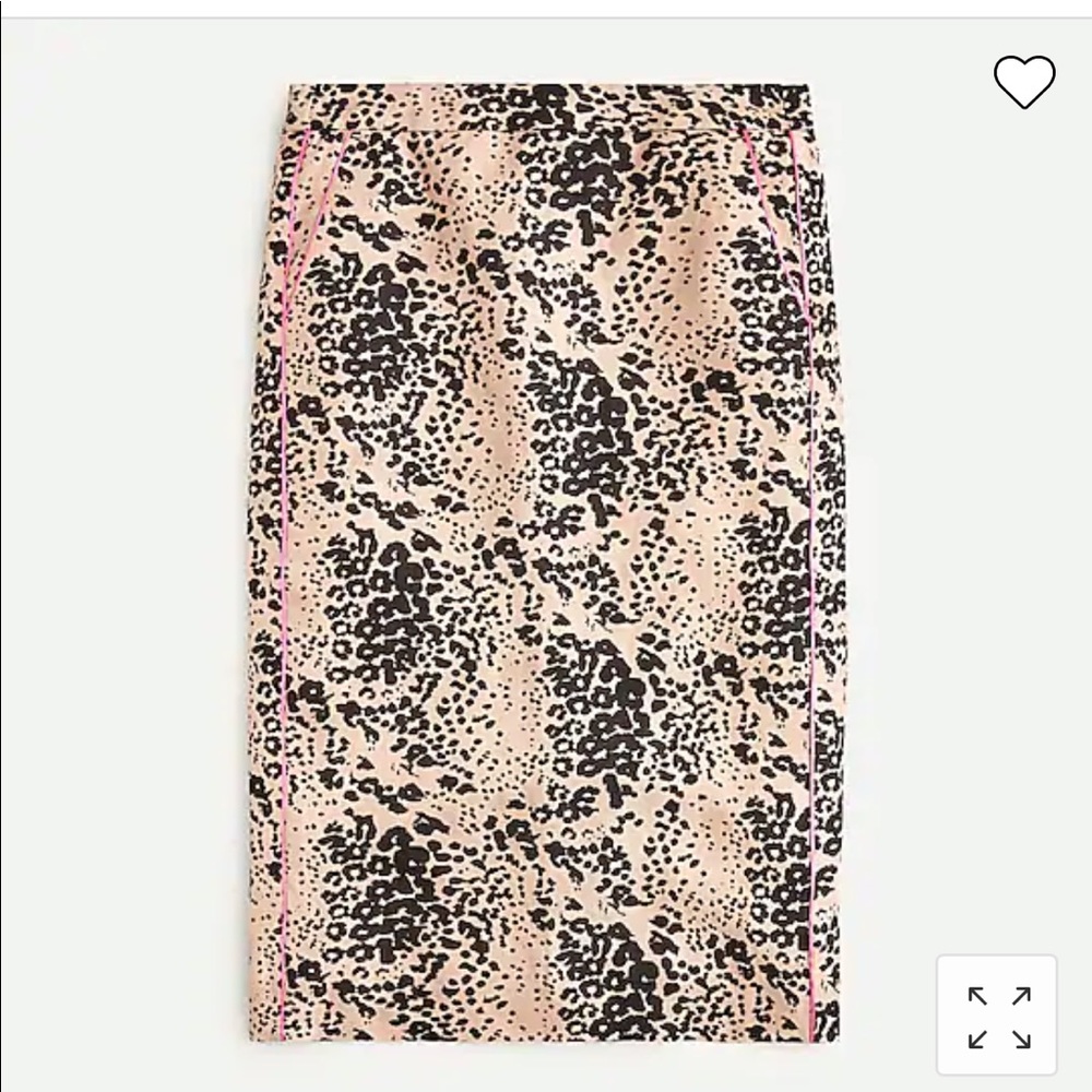 J. Crew Pencil skirt in leopard print